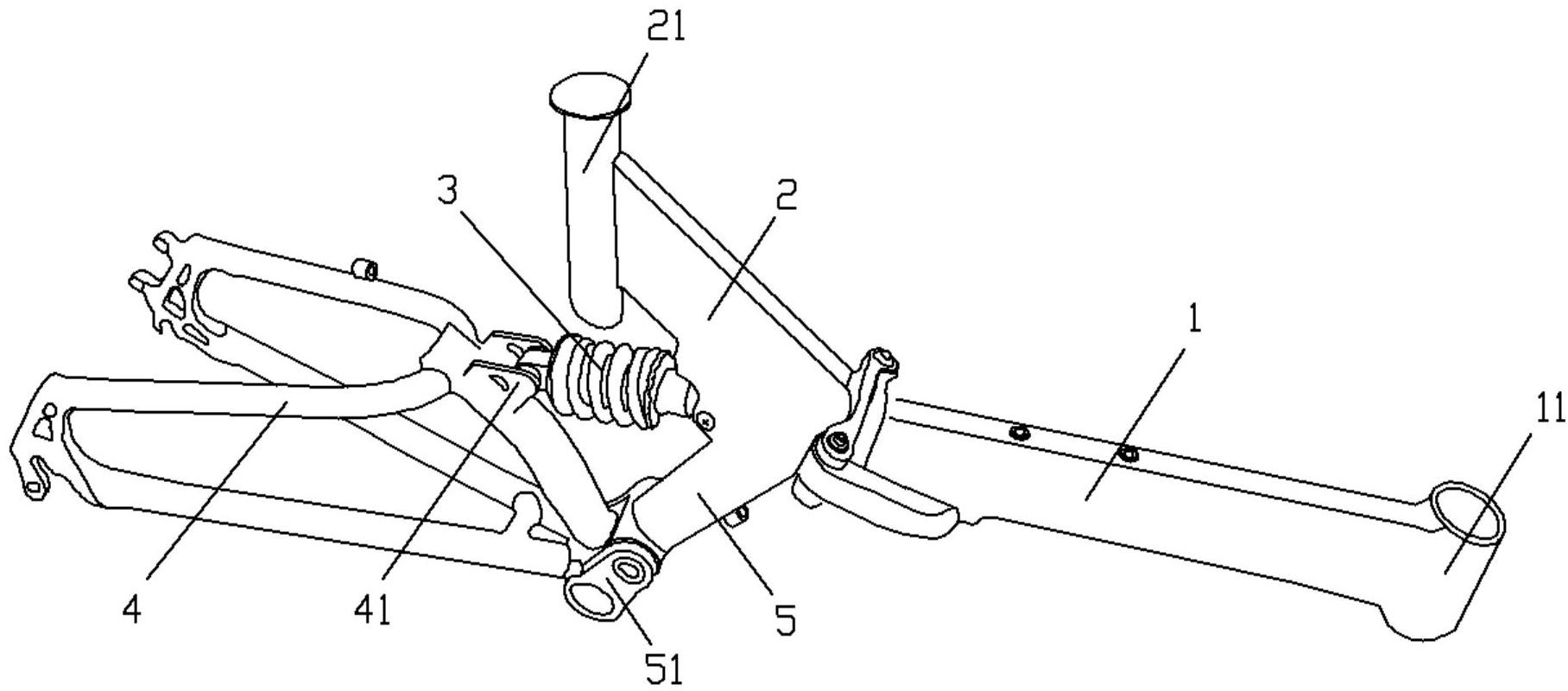 一种结构简单的自行车减震车架-爱企查