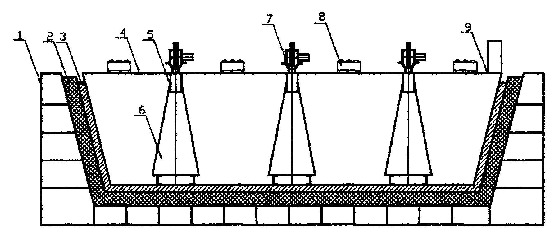 连铸中间包干式料加热模胎,该加热模胎在施工时放置于中间包金属结构