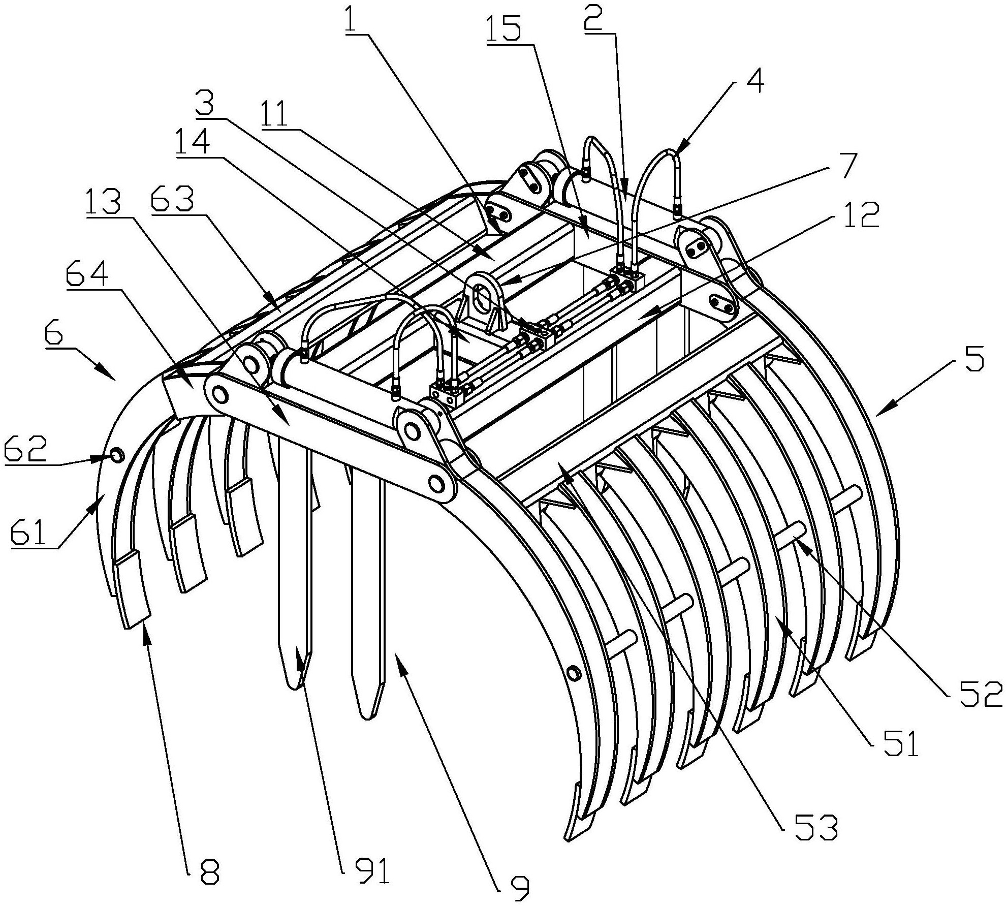 摘要附图摘要本发明公开了一种碎浆机用抓斗,属于抓取装置,其结构包括