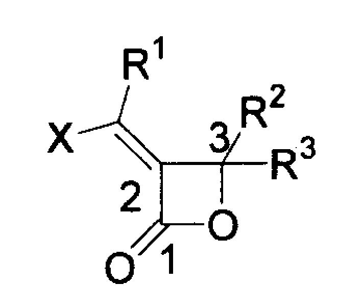 該z-α-滷代亞烷基-β-內酯化合物的結構式為:其中,r1是c1-16的烴基