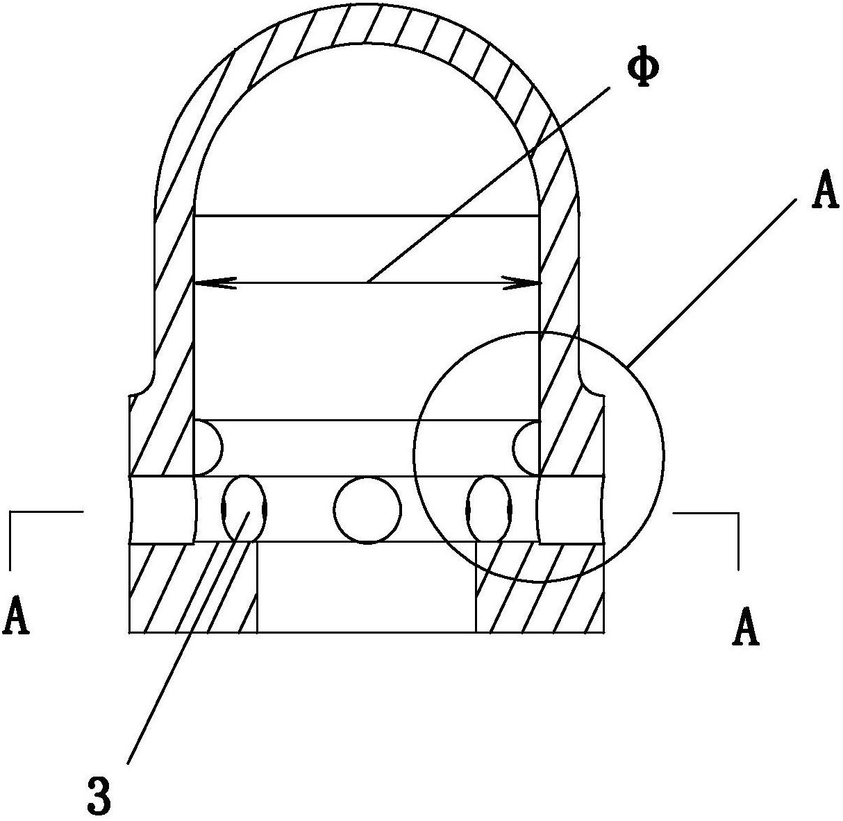 是循环流化床锅炉的布风元件,与风帽接管组装配合使用,所述风帽接管
