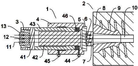 工具夹片,工具锚环,过渡套,千斤顶和限位板,钢绞线