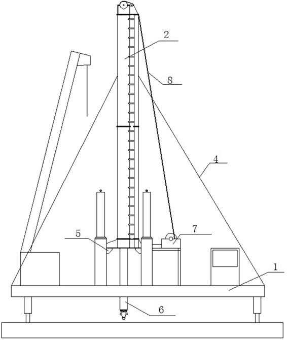 一种静压桩机用提升牵引塔架-爱企查