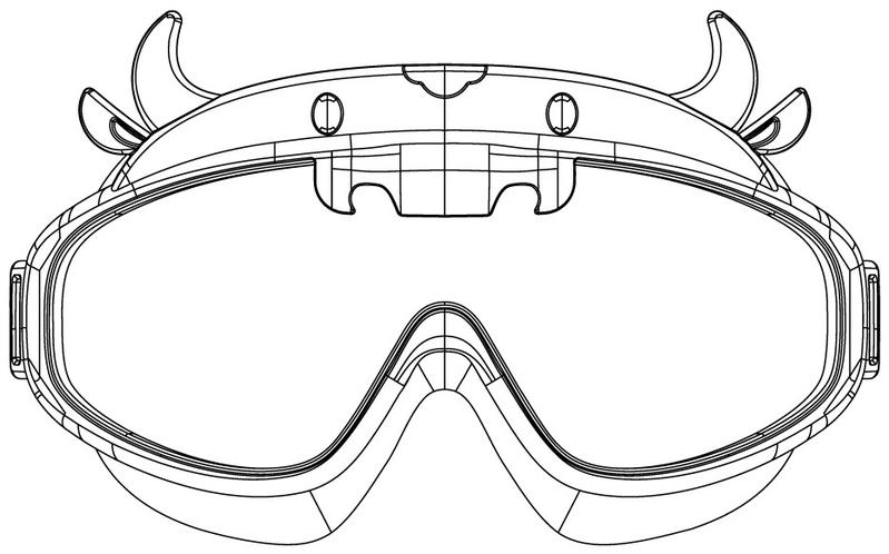 本外观设计产品的用途 用于游泳时佩戴对眼睛起到保护
