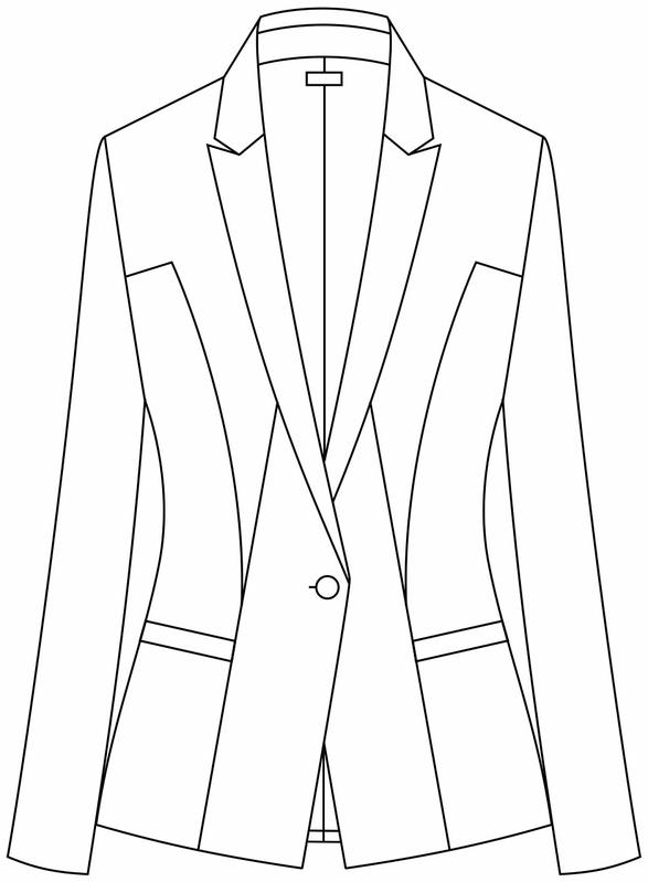 女上衣(倒钩式分割枪驳领)-爱企查