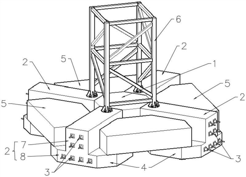 一種預製拼裝壓重式塔吊基礎結構-愛企查