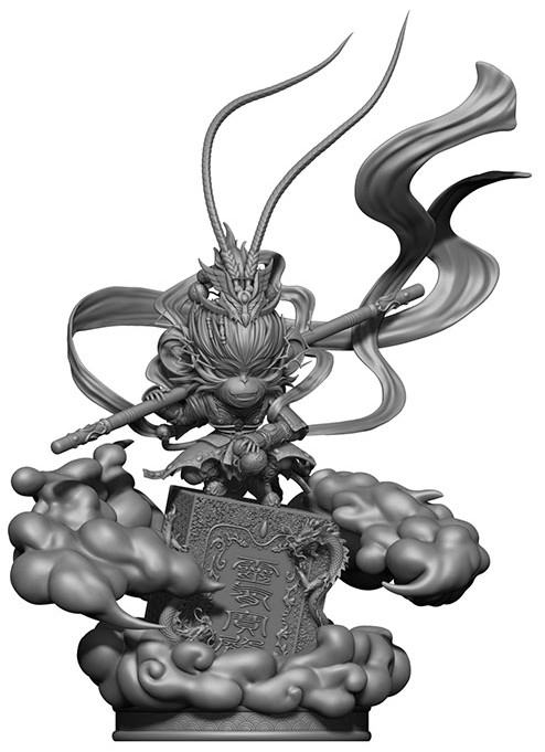 本外观设计产品的名称摆件(齐天大圣).2.