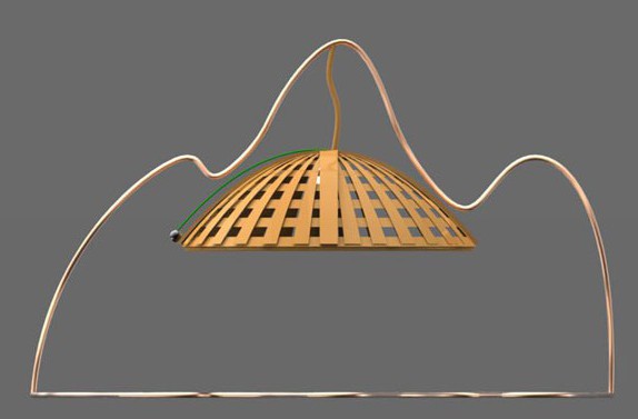 本外观设计产品的名称:竹编山灯.2.