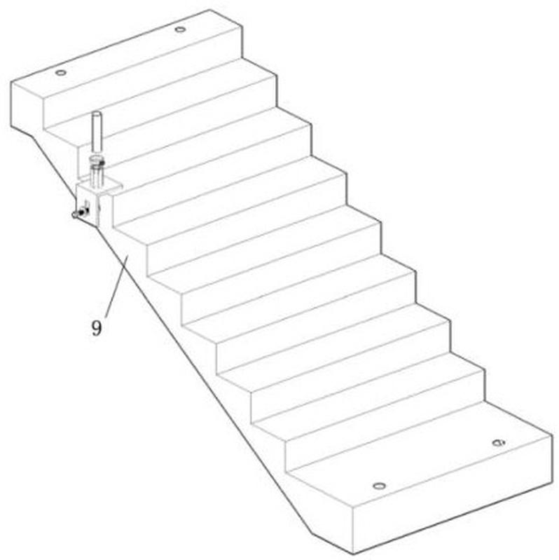 包括设置在装配式楼梯侧面的预埋件,设置在装配式楼梯台阶面端部的l型