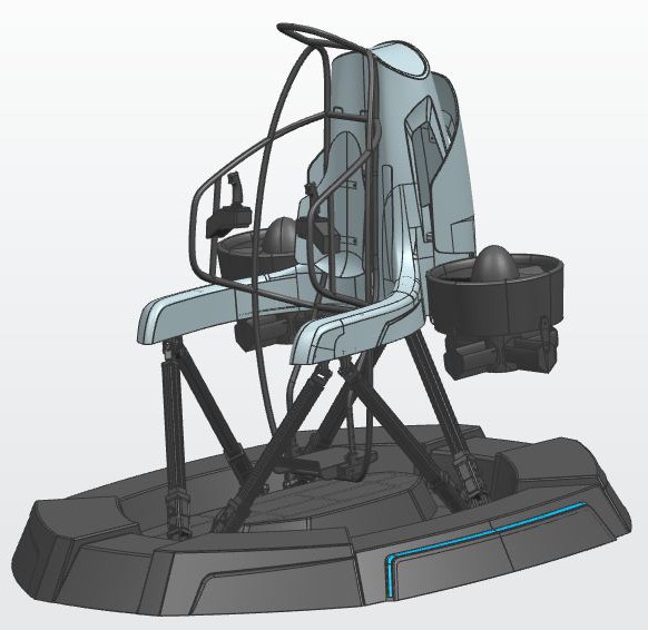 一种人机交互体验,为体验者提供真实的单人飞行器飞行体验和娱乐体验