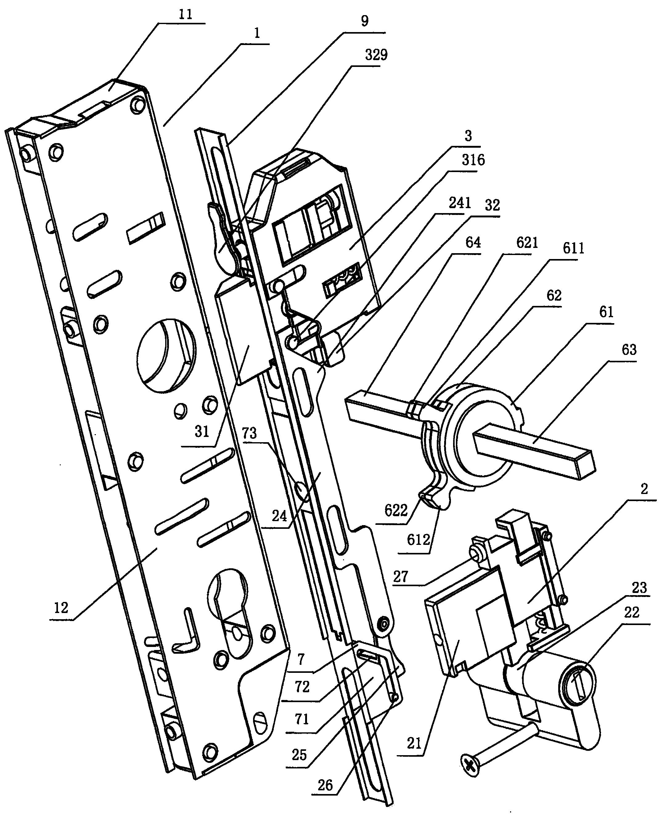 一种多点式组合门锁