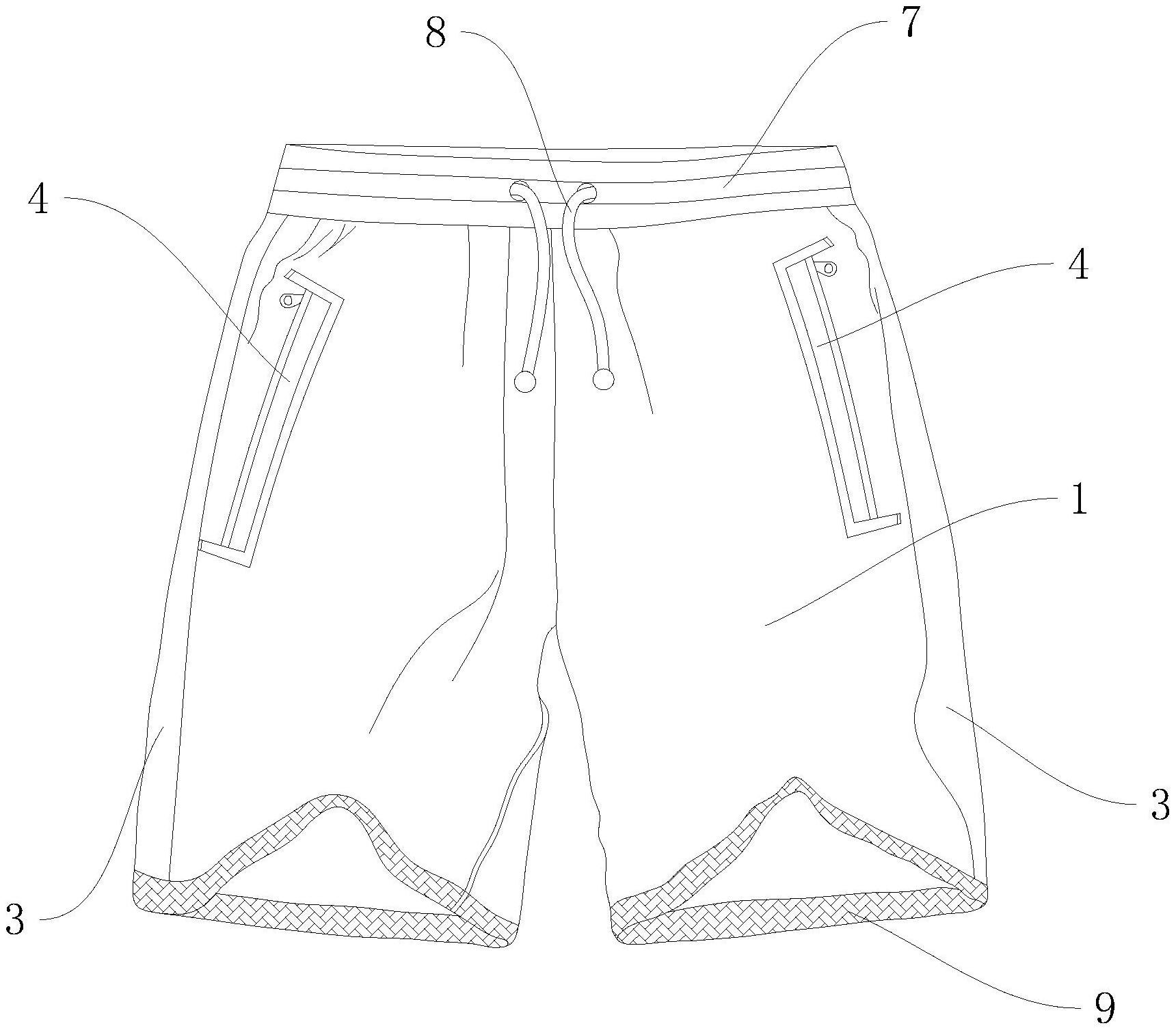 旨在解决平角内衬和裤面的双层结构使得热气不易散出,导致运动短裤