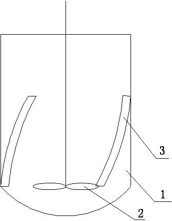 其特徵在於它包括反應鍋(1),所述反應鍋(1)的中間設置有一根攪拌棒(2)