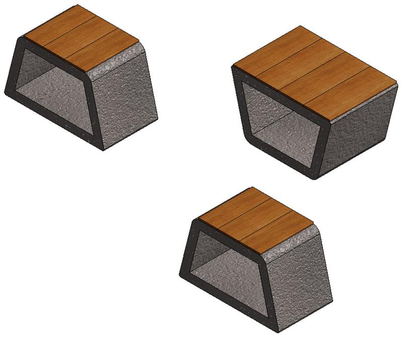 摘要附图摘要1.本外观设计产品的名称:休闲凳(木石结合). 2.