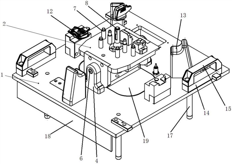 摘要附图摘要本实用新型涉及产加工夹具技术领域,具体涉及一种翻转