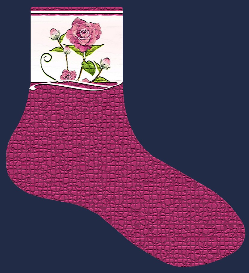 本外观设计产品的名称:袜子(月季花开).2.