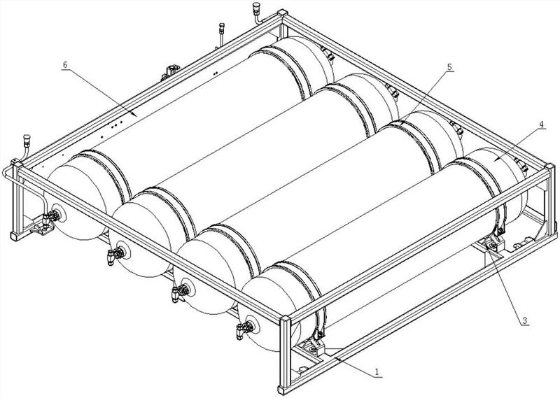 辅助安装设备装置技术领域;它包括支撑框架,在支撑框架上设置有抱箍座