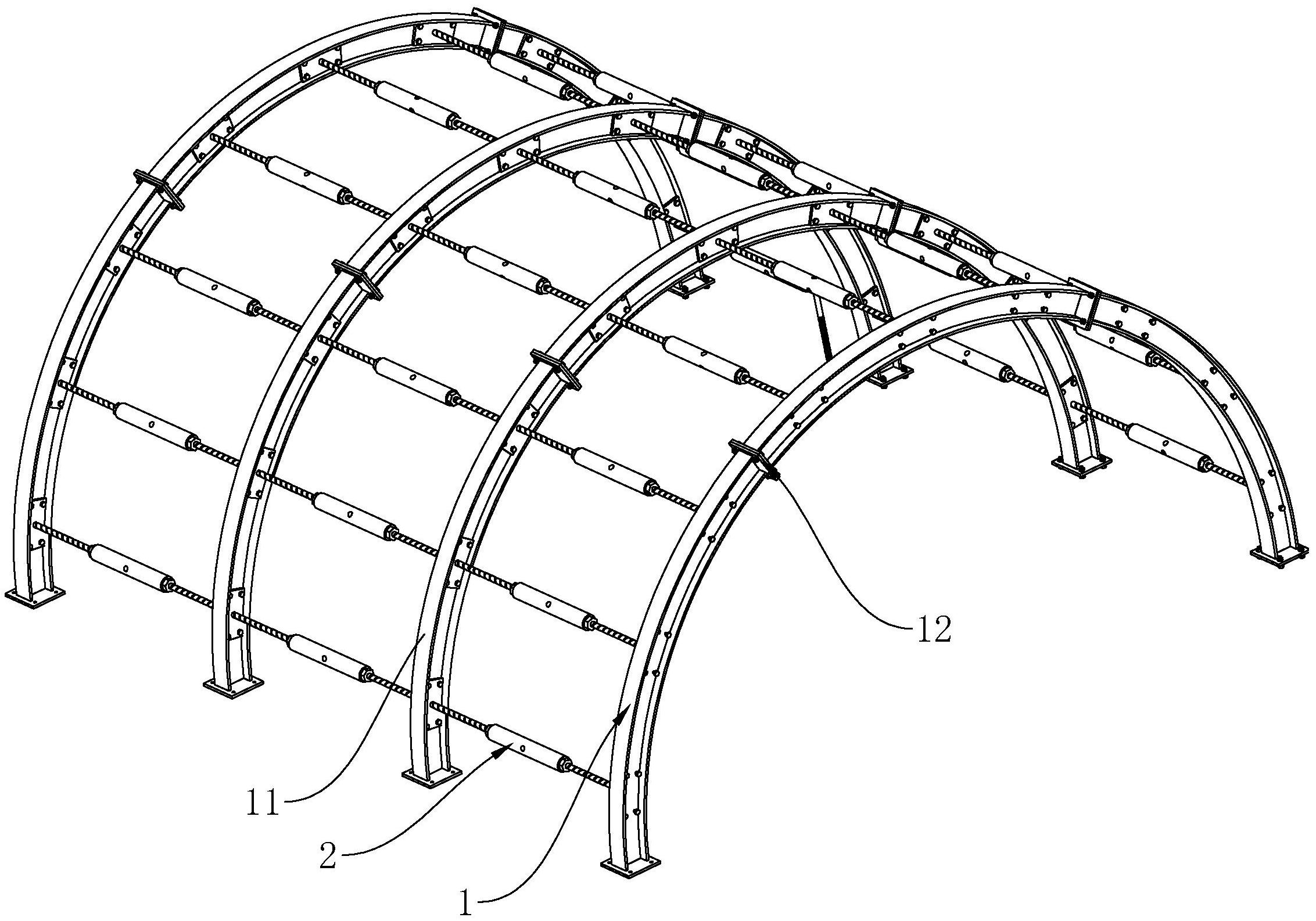 一种隧道钢拱架安装结构