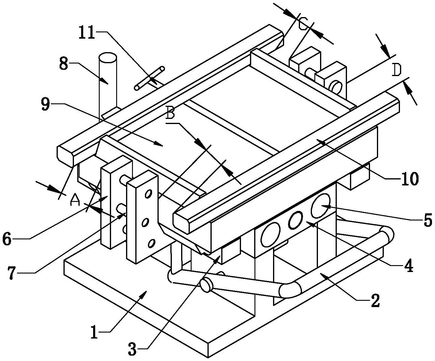 一种轴箱橡胶垫整体对称度检测装置