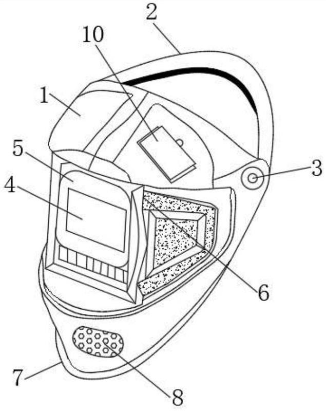 一种基于100v自动变光的五层防护电焊面罩-爱企查
