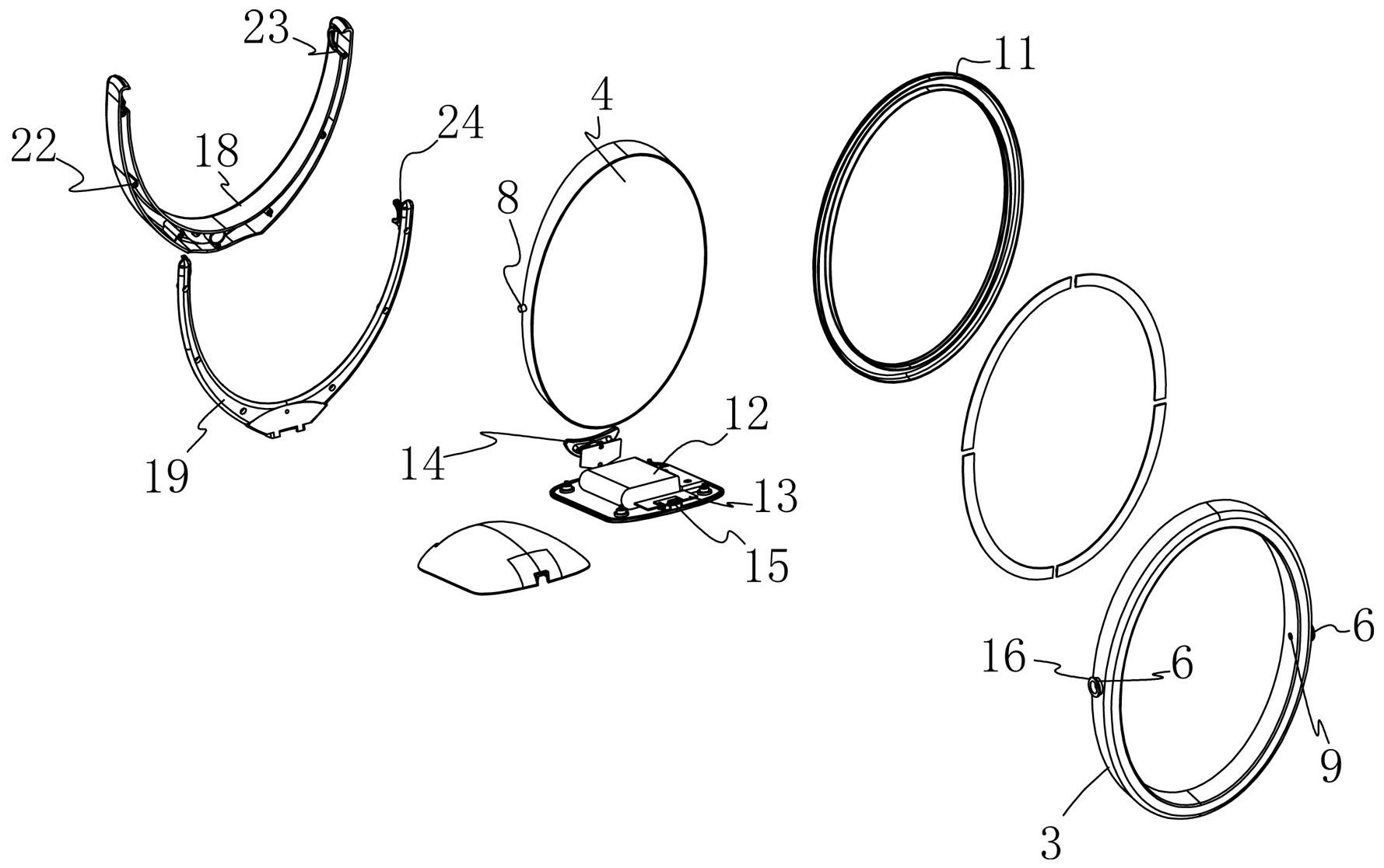 一种带led灯的双面镜-爱企查