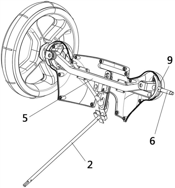 包括外壳,方向盘组件,连杆组件,限位组件及移动连接杆组件,连杆组件及
