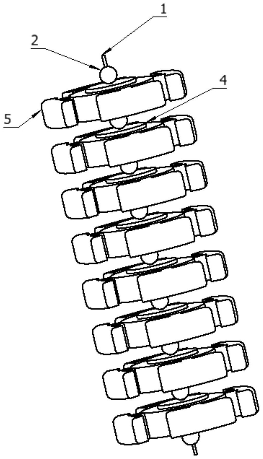 一种可变直径的弯管防皱芯棒