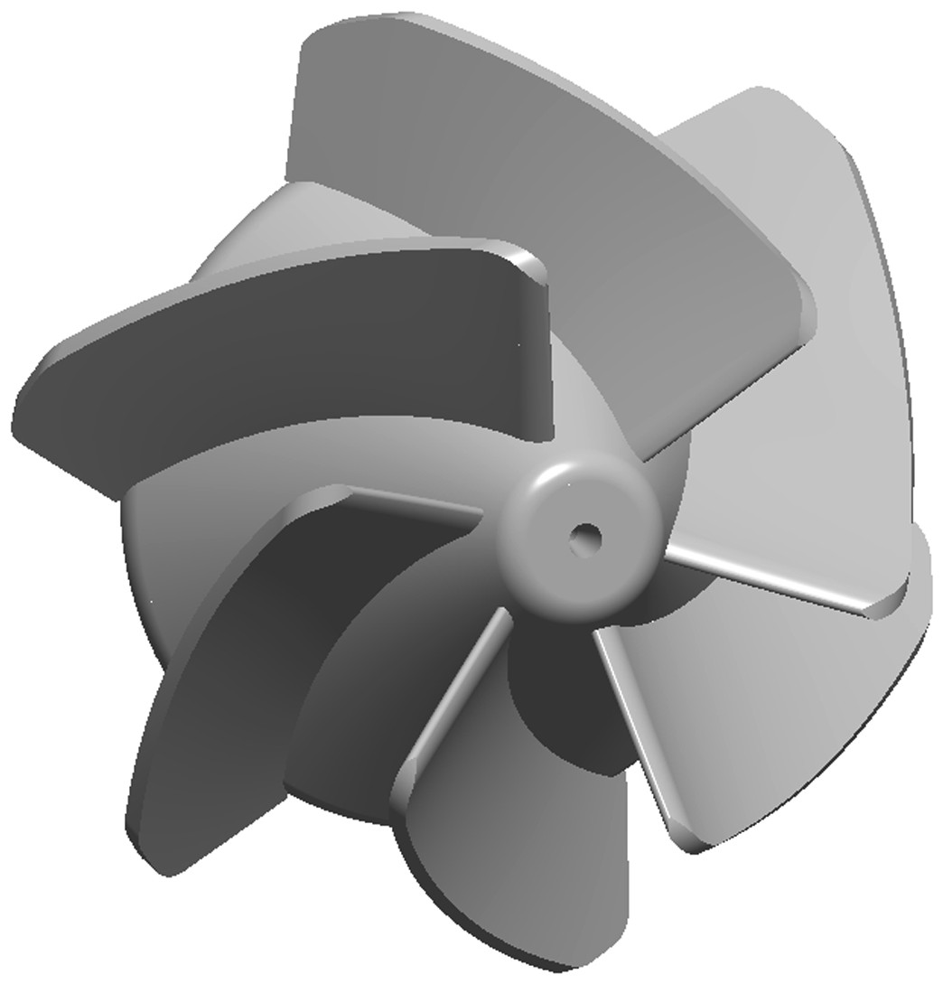 本外观设计产品的名称:小风扇扇叶(强力).2.