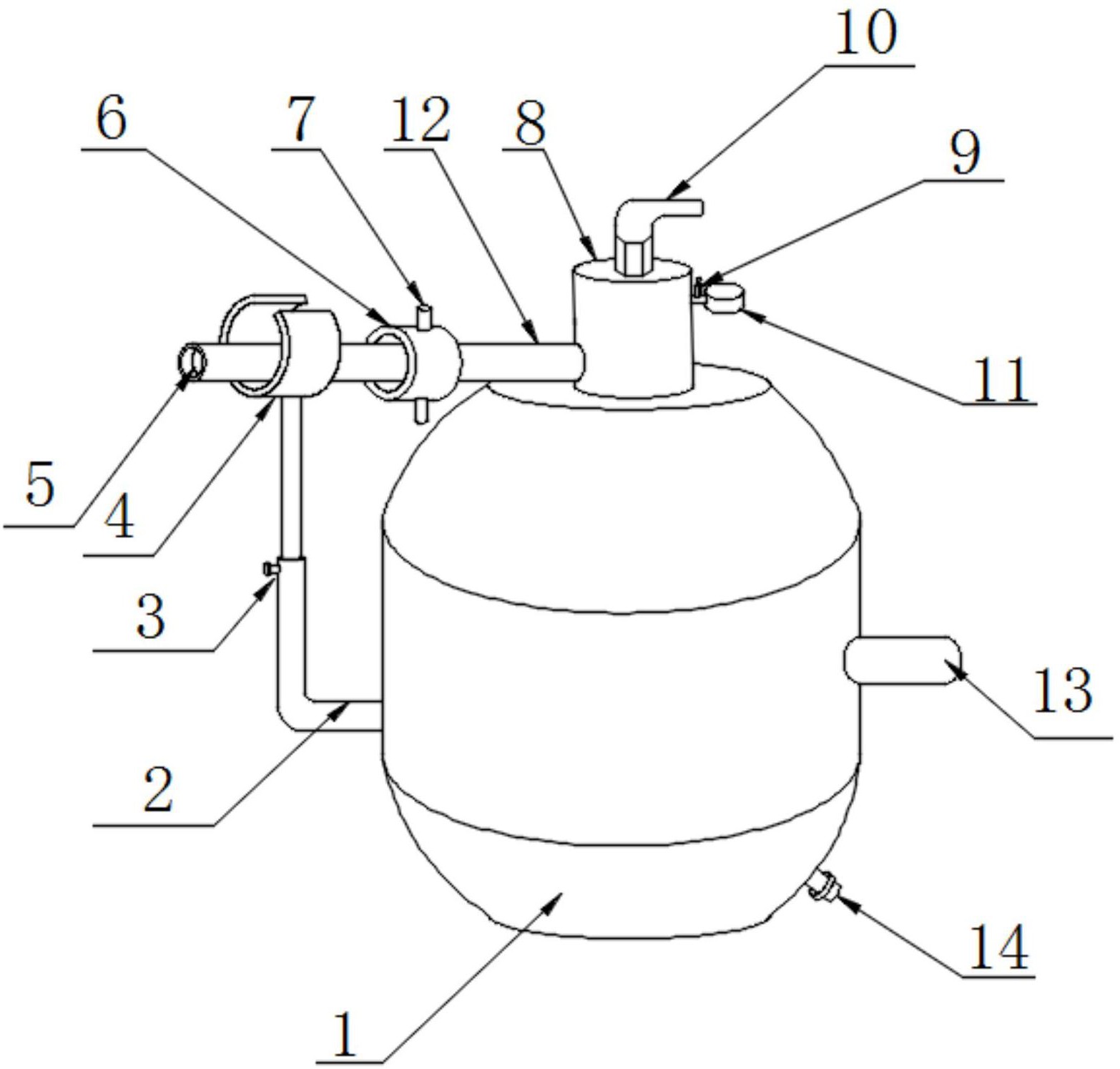 一种用于泳池水体过滤的纤维沙缸-爱企查