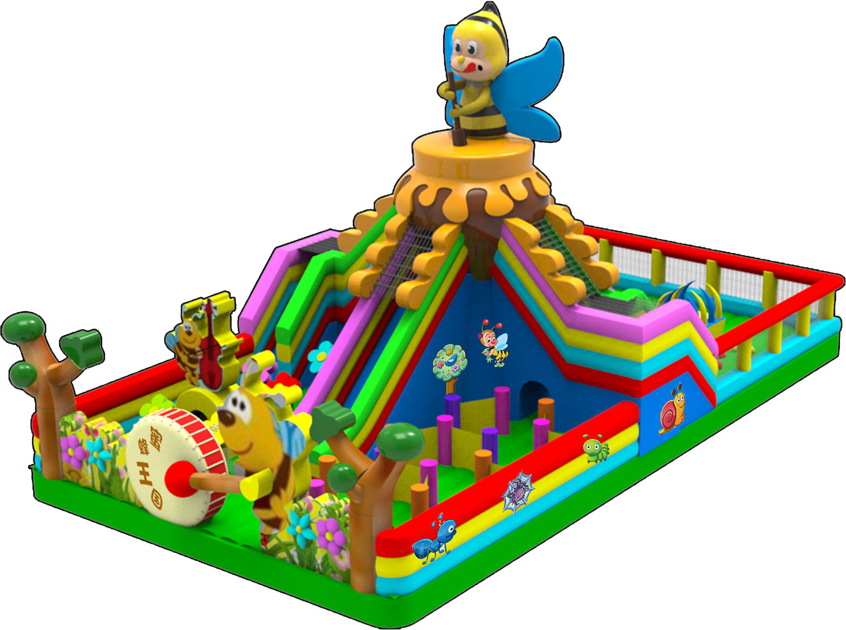 充气式游乐设施(蜜蜂王国)-爱企查