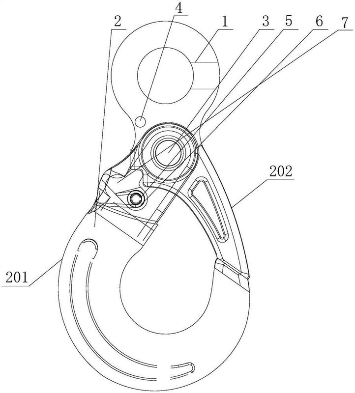 一种具有自锁功能的眼角吊钩-爱企查