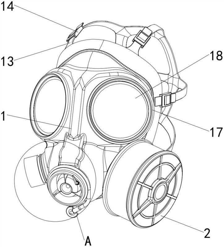 防毒面具结构示意图图片