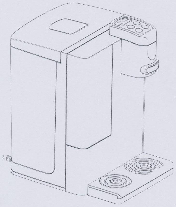 饮水机素描图片