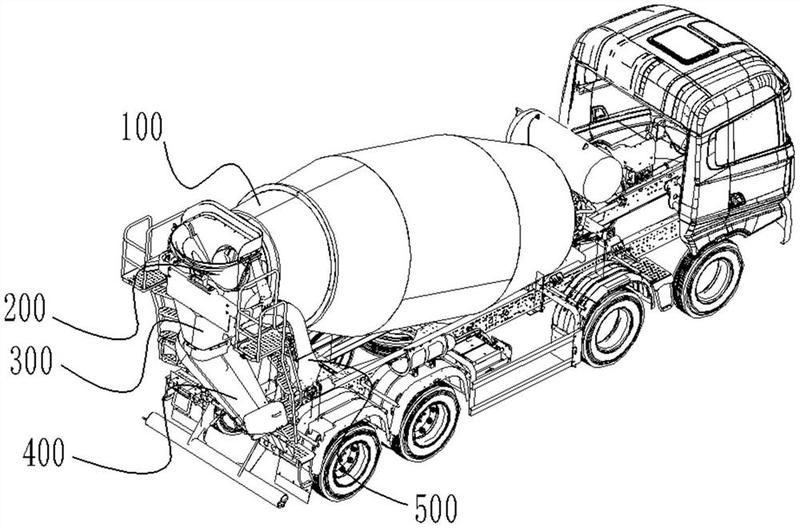 混凝土搅拌车构造图图片