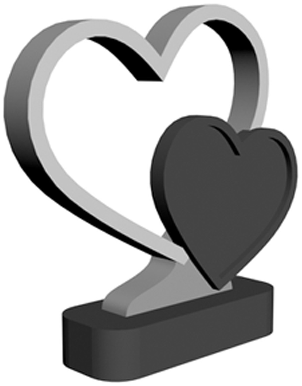 奖杯(镶嵌式双心)