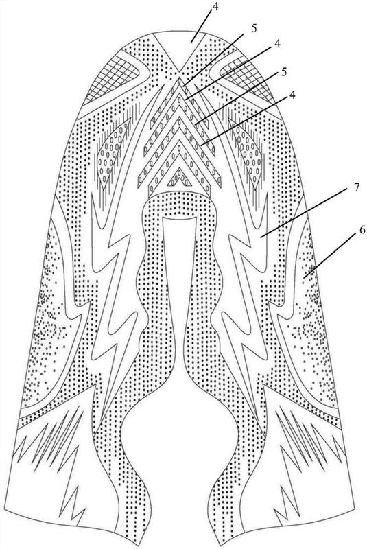 一种经编双衬纬纱架贾卡多层次提花鞋面织物及编织方法-爱企查