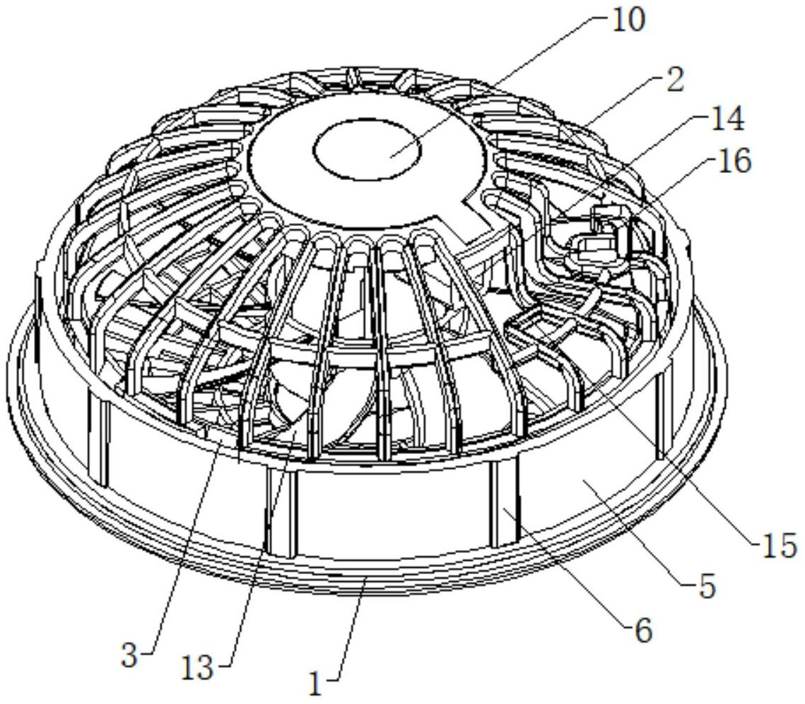 尤其为一种新型空调服风扇,包括面盖和风扇面罩,本实用新型通过设计在