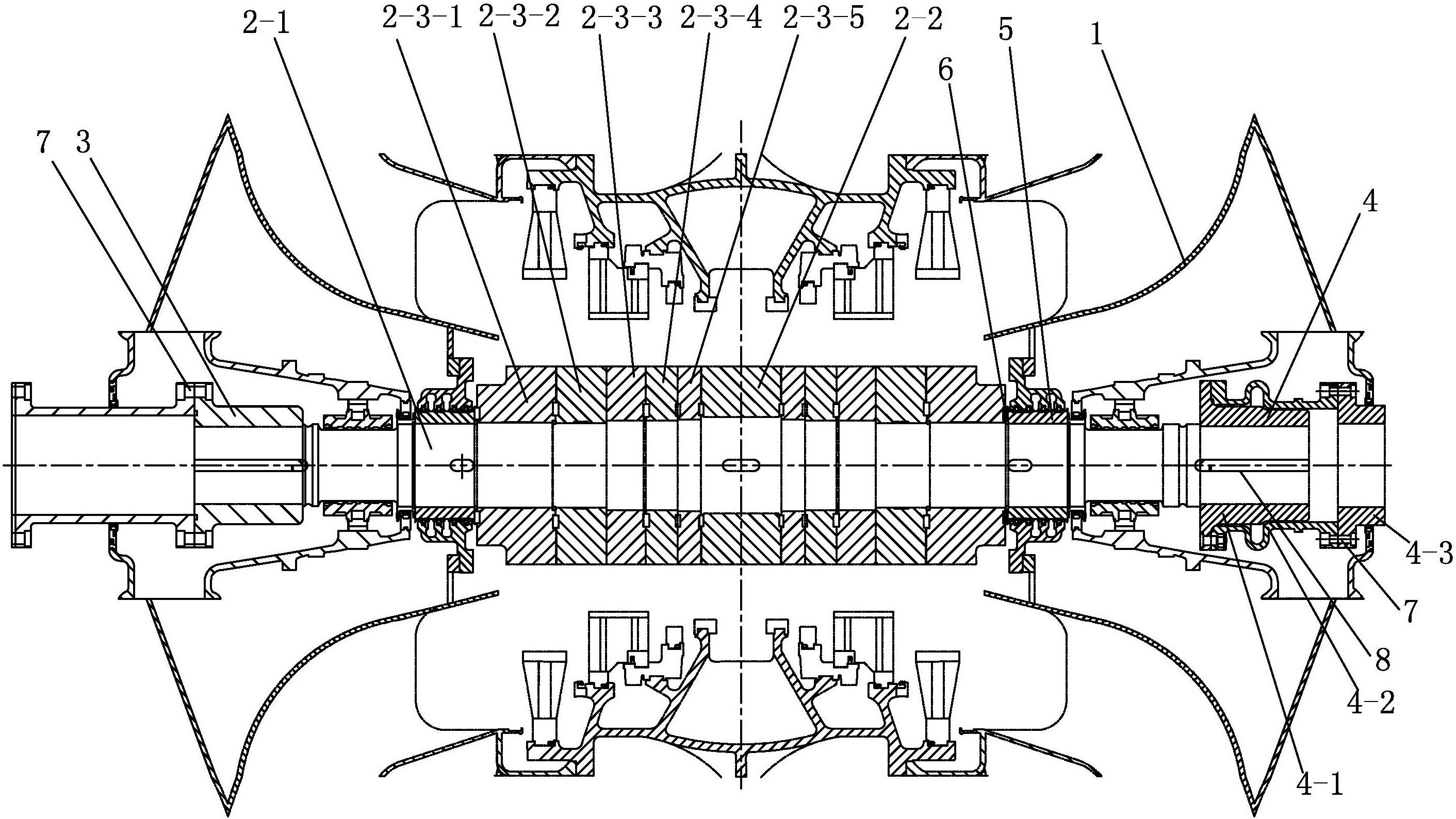 光轴转子上带有联轴器液压螺栓的汽轮机低压缸-爱企查