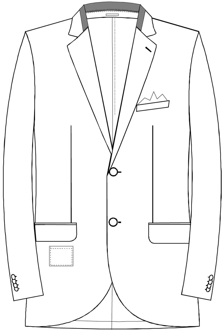 摘要附图摘要1.本外观设计产品的名称:西服(2019627).2.