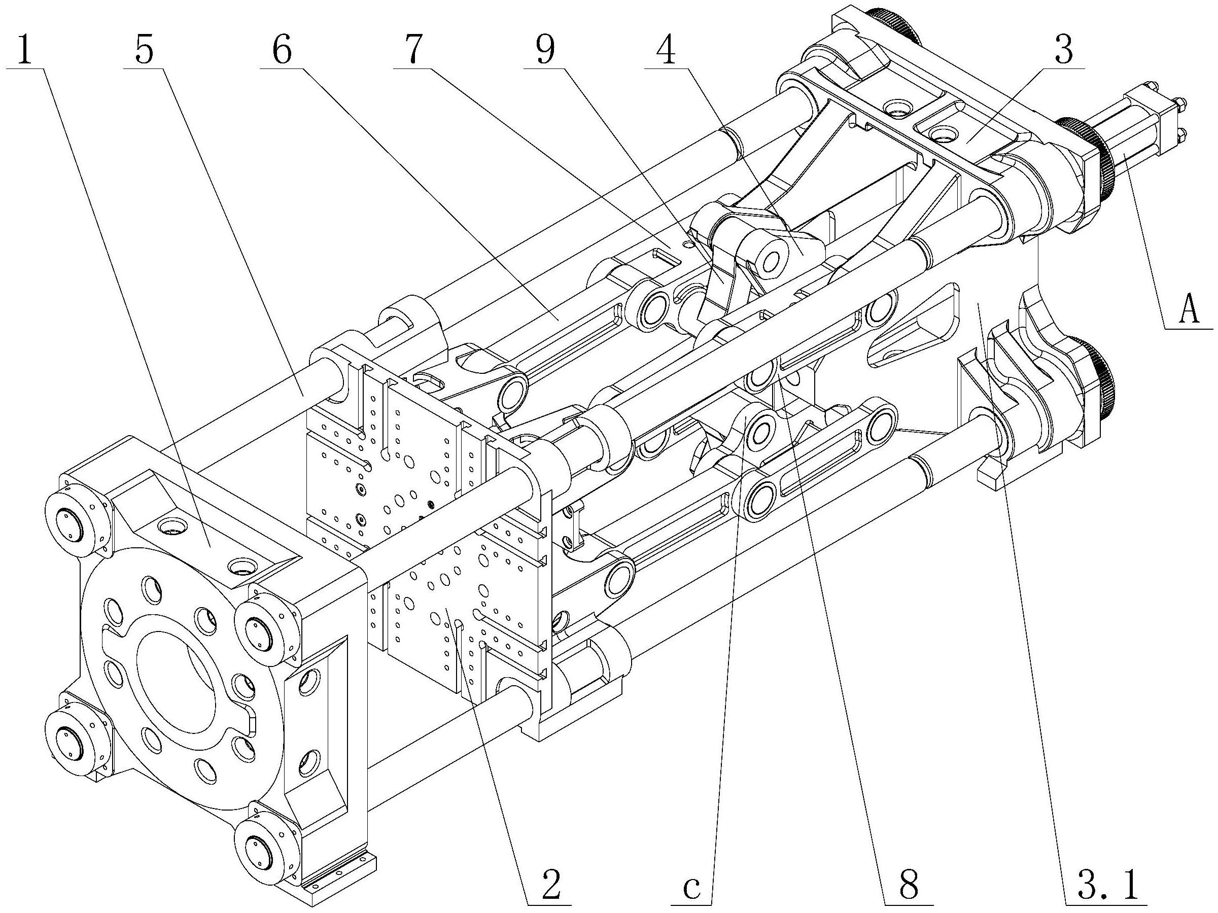 一种肘杆外翻式锁模机构及注塑机-爱企查