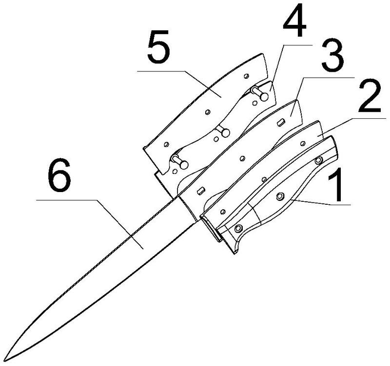 一种具有夹层刀柄套的平板刀