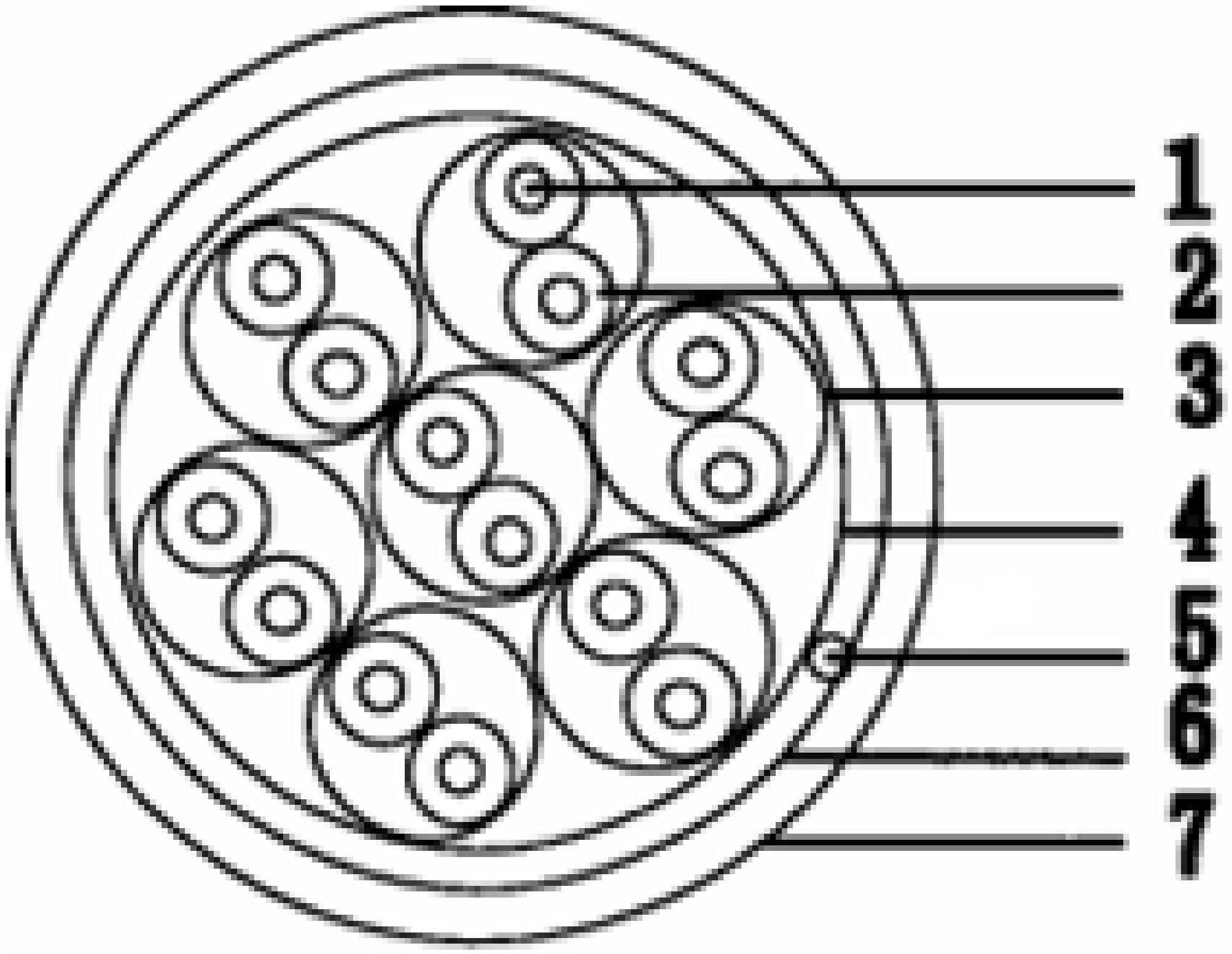 镀锡铜丝导体以及在导体表面依次挤包的聚乙烯绝缘层和第一屏蔽层构成