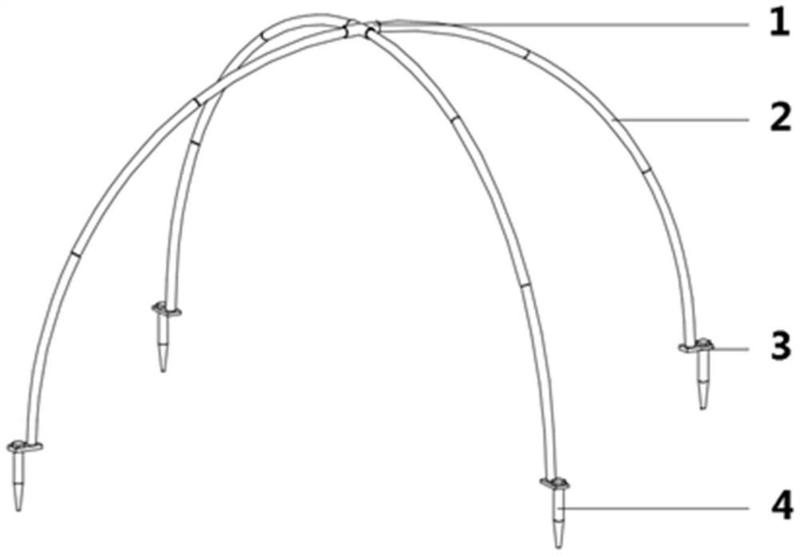 一种便于野外安装和固定的帐篷用支架