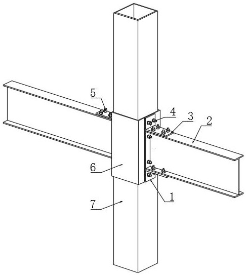一種箱型柱與h型鋼樑的裝配式連接結構-愛企查