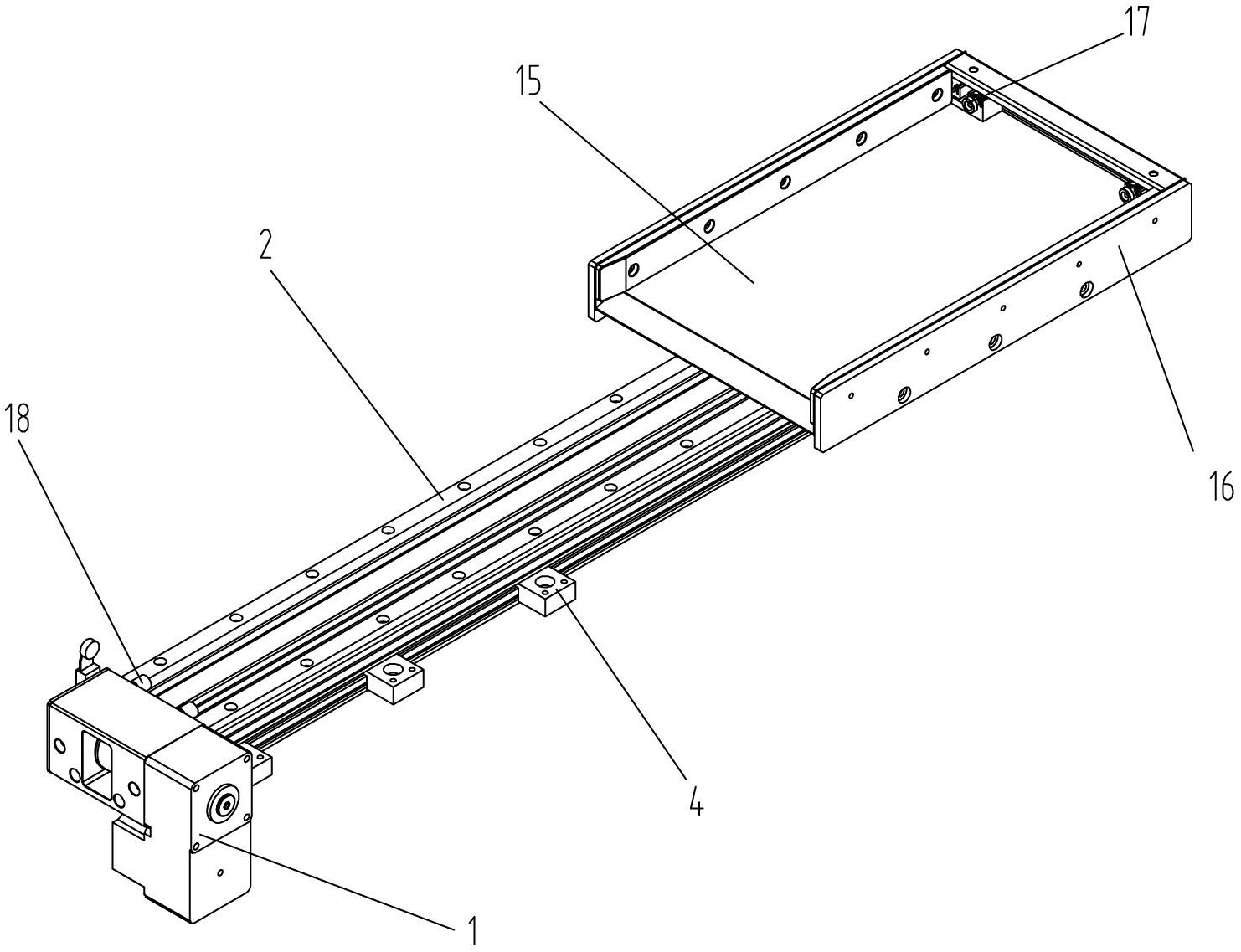 四川流联科技请求用于Stocker料盒的料口滑台专利在有限的料口空间内完成大行程