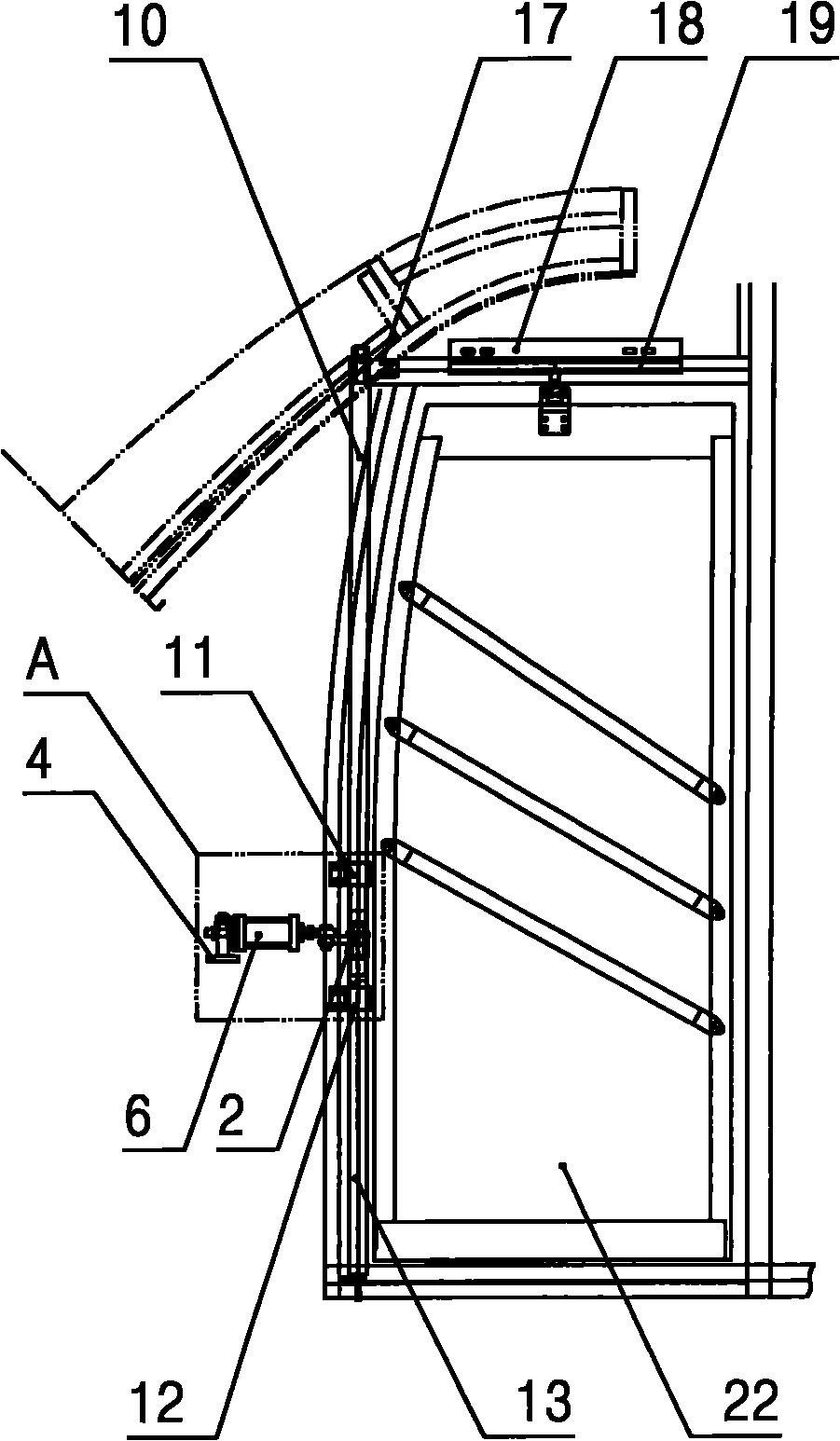 提高气动门泵的运行稳定性和上客舒适度的客车内摆门的驱动装置,包括