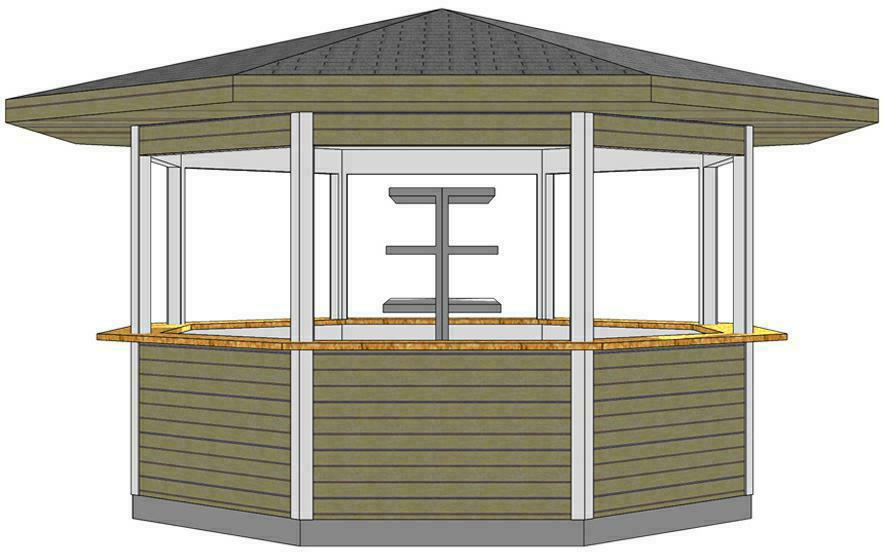 摘要附图摘要1.外观设计产品的名称为:售货亭(3).2.