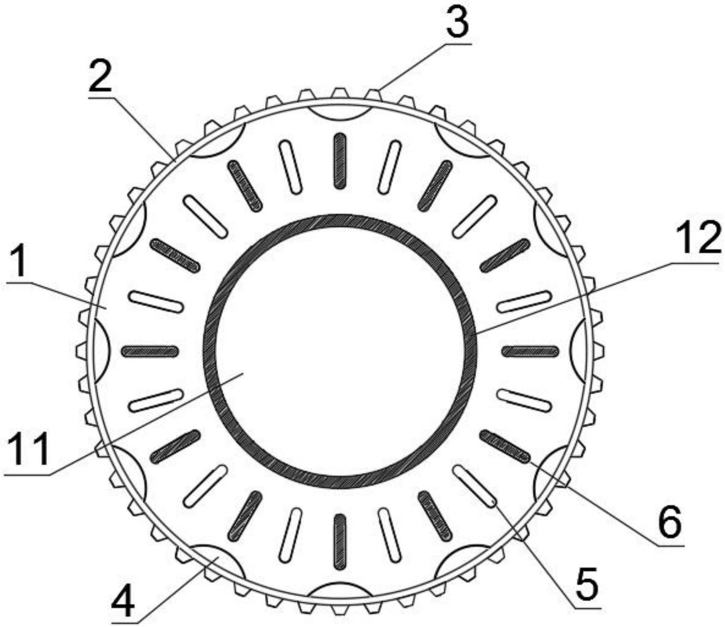 一种自行车飞轮,包括飞轮外芯和飞轮内芯,所述飞轮外芯采用一体式结构