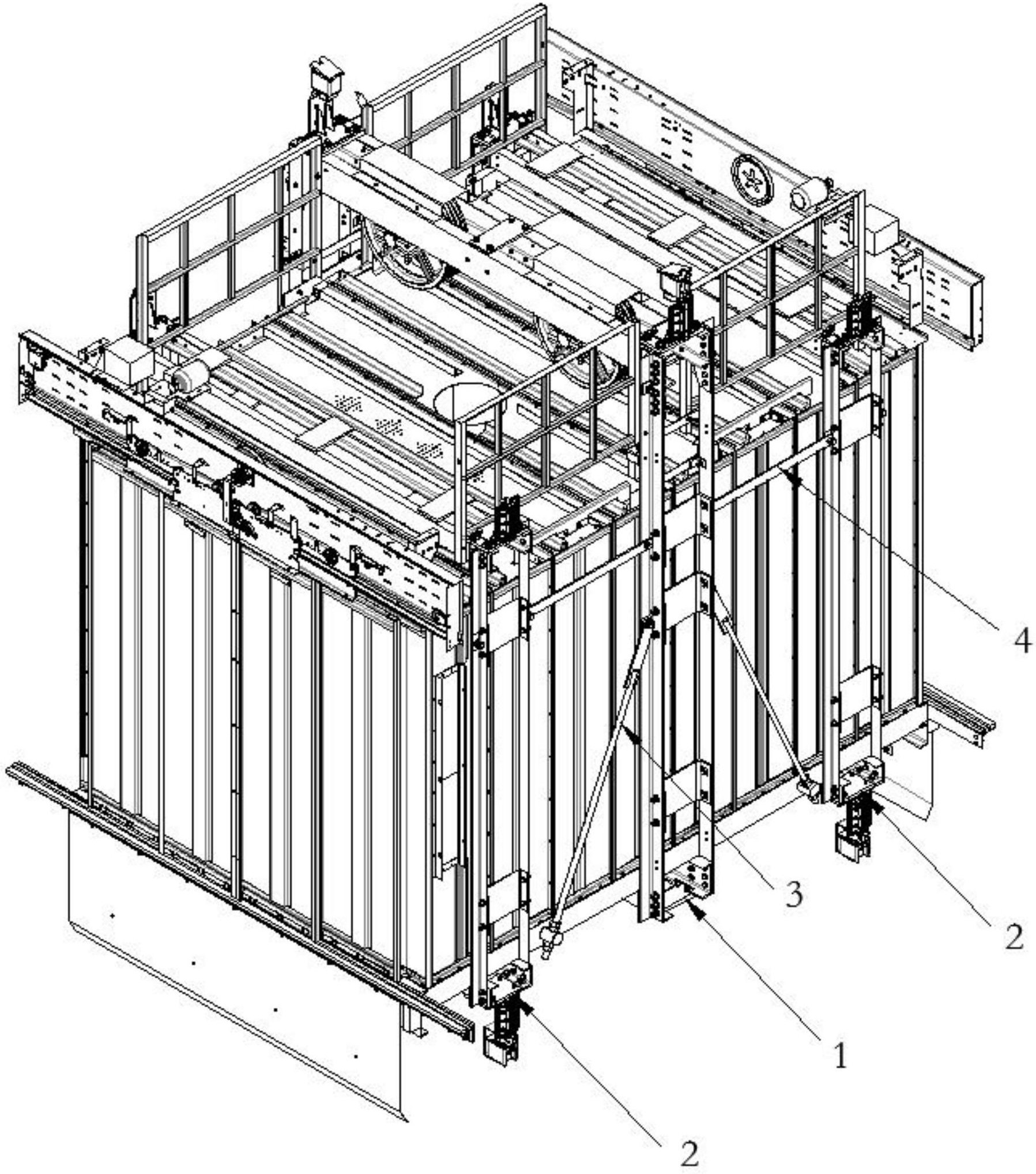 一种抗变形的货梯轿厢结构