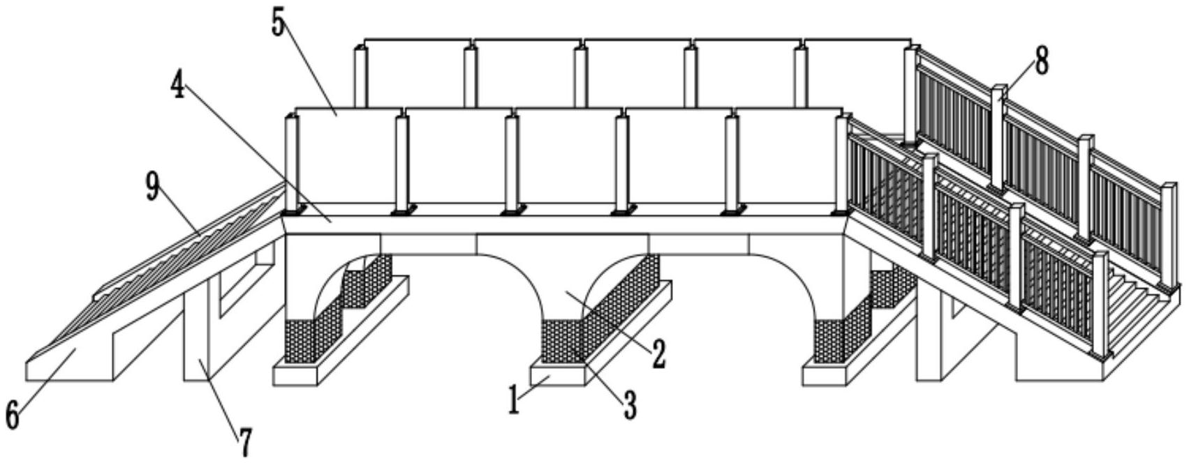 一种高抗震高稳定人行天桥支撑结构-爱企查